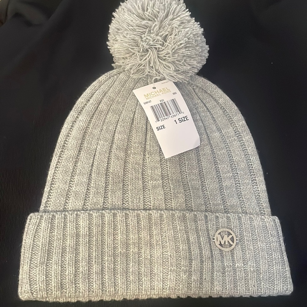 Brand new Michael Kors gray beanie